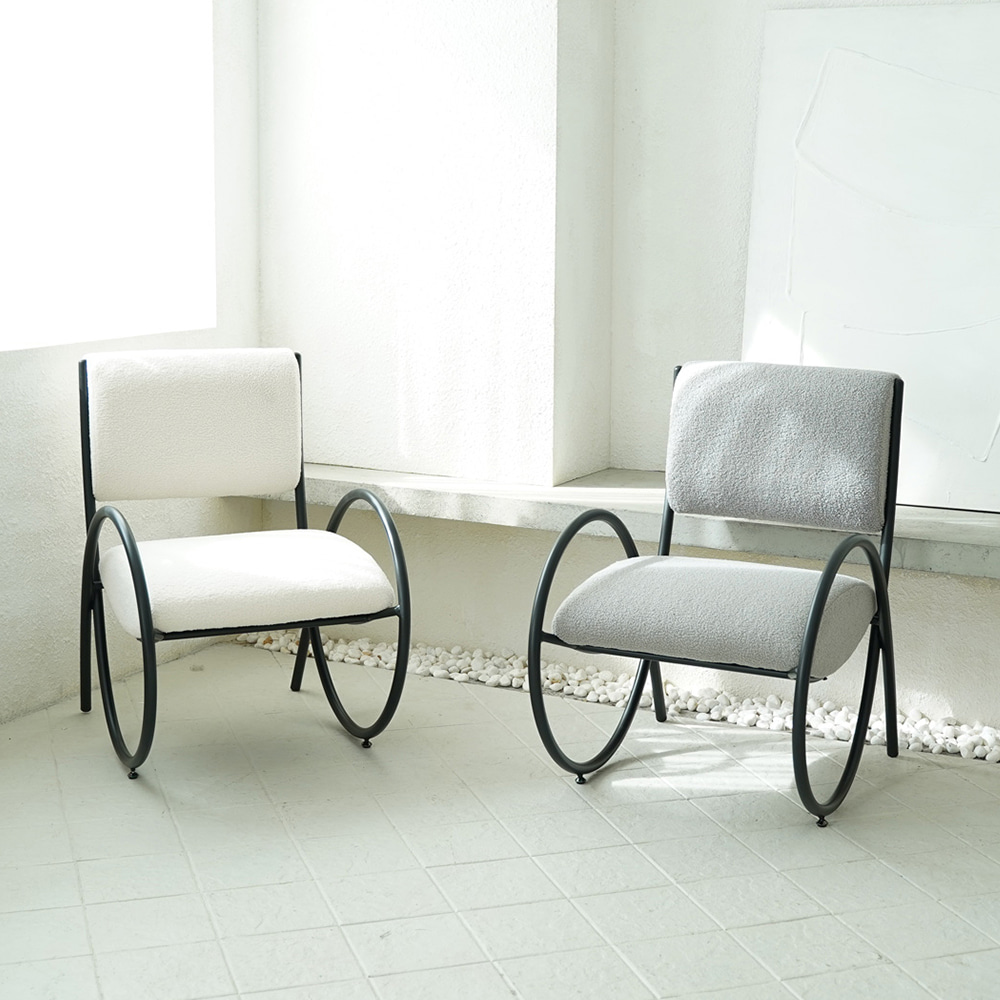 JUC-269, 카페 호텔 라운지 디자인 부클 의자