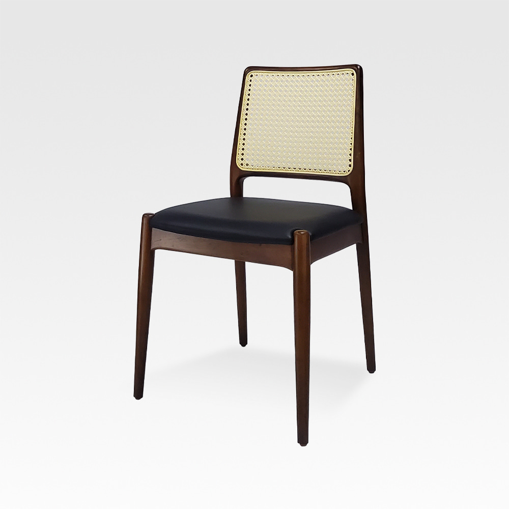 LSC-071, 모던 원목 라탄 카페 식당 의자